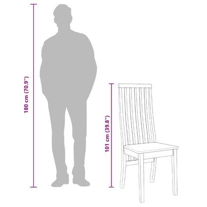 Matstolar 2 st massivt trä gummi