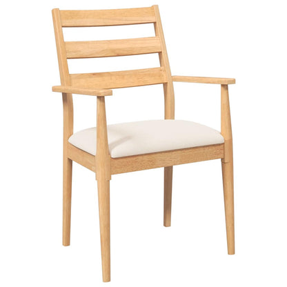 Matstolar med dynor 2 st massivt trä gummi