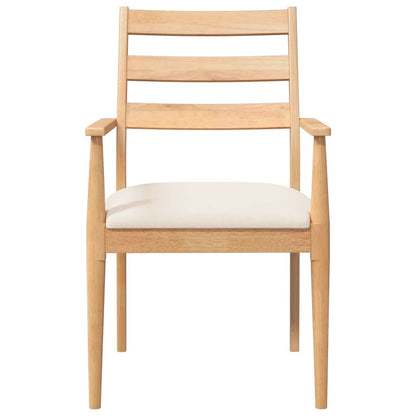 Matstolar med dynor 2 st massivt trä gummi