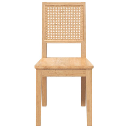 Matstolar 2 st massivt trä gummi