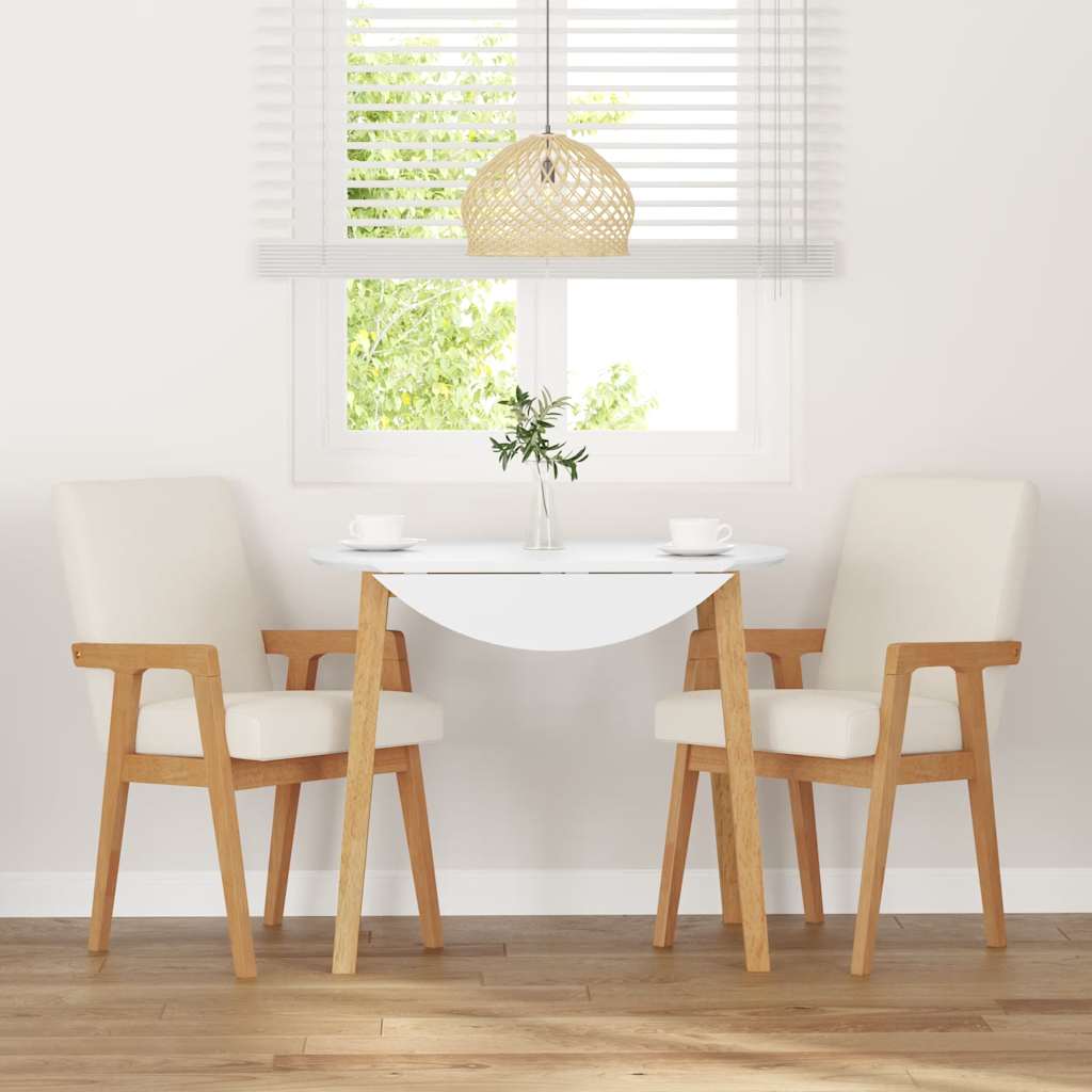 Matstolar med dynor 2 st massivt trä gummi