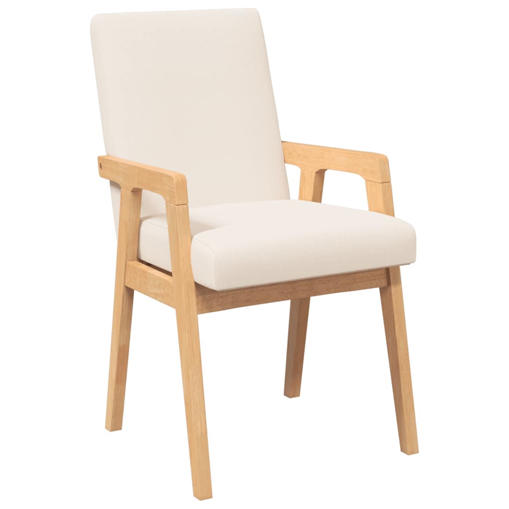 Matstolar med dynor 2 st massivt trä gummi