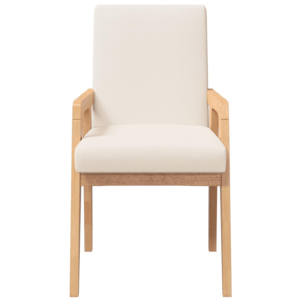 Matstolar med dynor 2 st massivt trä gummi