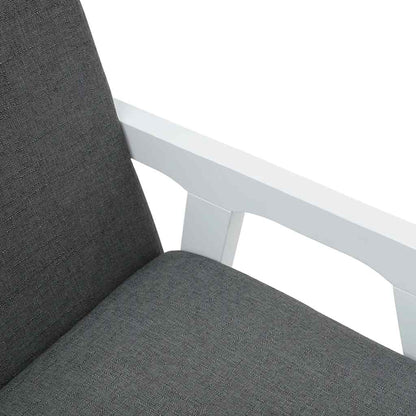 Matstolar med dynor 2 st, vit, massivt trä, gummi