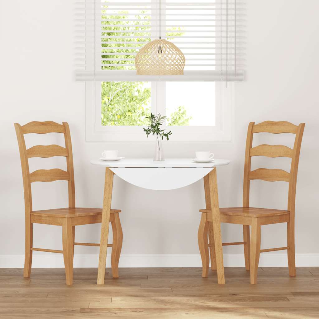 Matstolar 2 st, naturligt massivt trä gummi