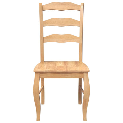 Matstolar 2 st, naturligt massivt trä gummi