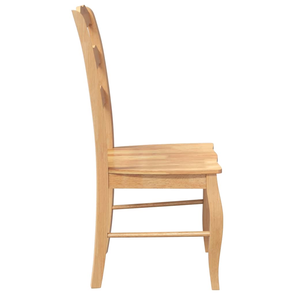 Matstolar 2 st, naturligt massivt trä gummi