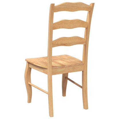 Matstolar 2 st, naturligt massivt trä gummi