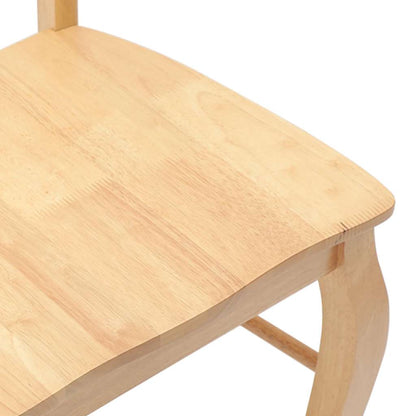 Matstolar 2 st, naturligt massivt trä gummi