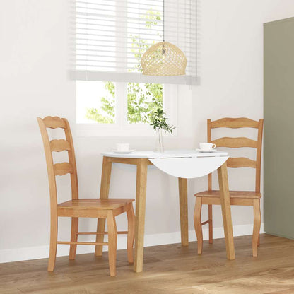 Matstolar 2 st, naturligt massivt trä gummi