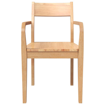 Matstolar 2 st, naturligt massivt trä gummi