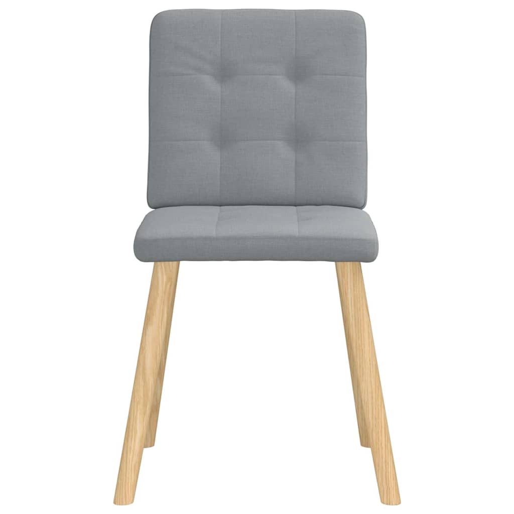 Matstolar 4 st ljusgrå tyg