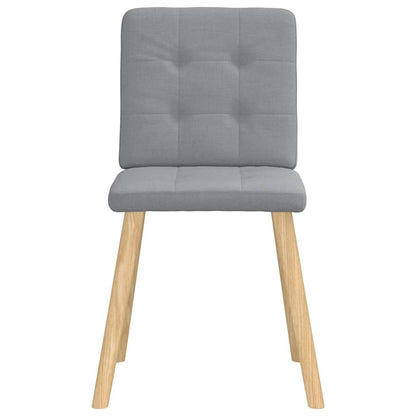 Matstolar 4 st ljusgrå tyg