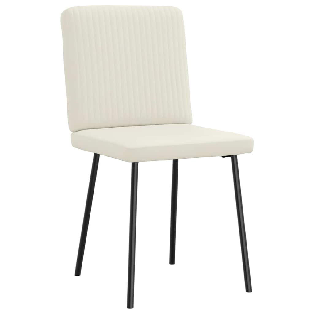 Matstolar 4 st gräddvit sammet