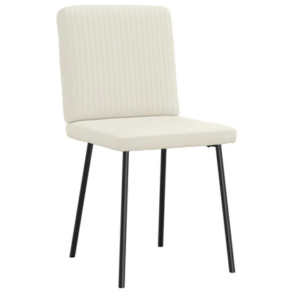 Matstolar 4 st gräddvit sammet