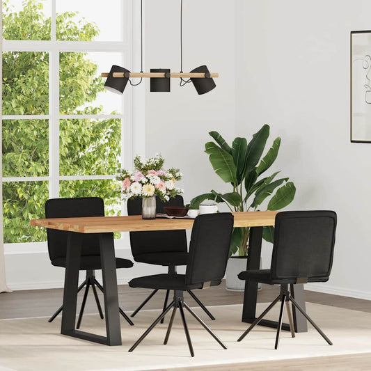 Matstolar 4 st svart tyg