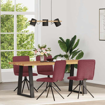 Matstolar 4 st vinröd tyg