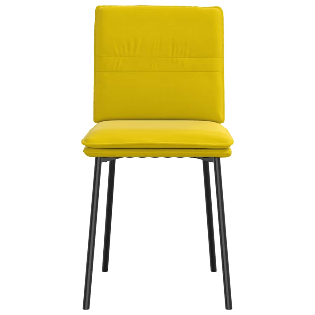 Matstolar 4 st gul sammet