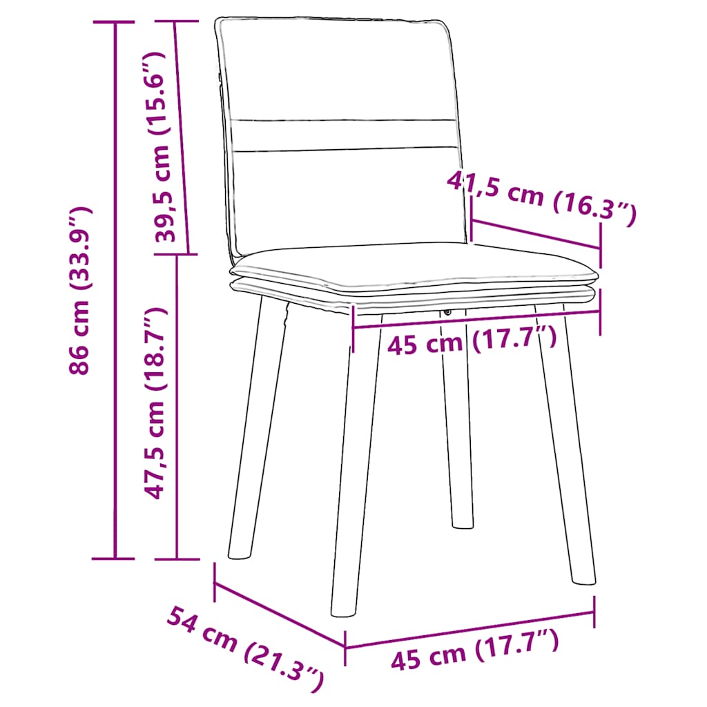 Matstolar 4 st mörkgrå tyg