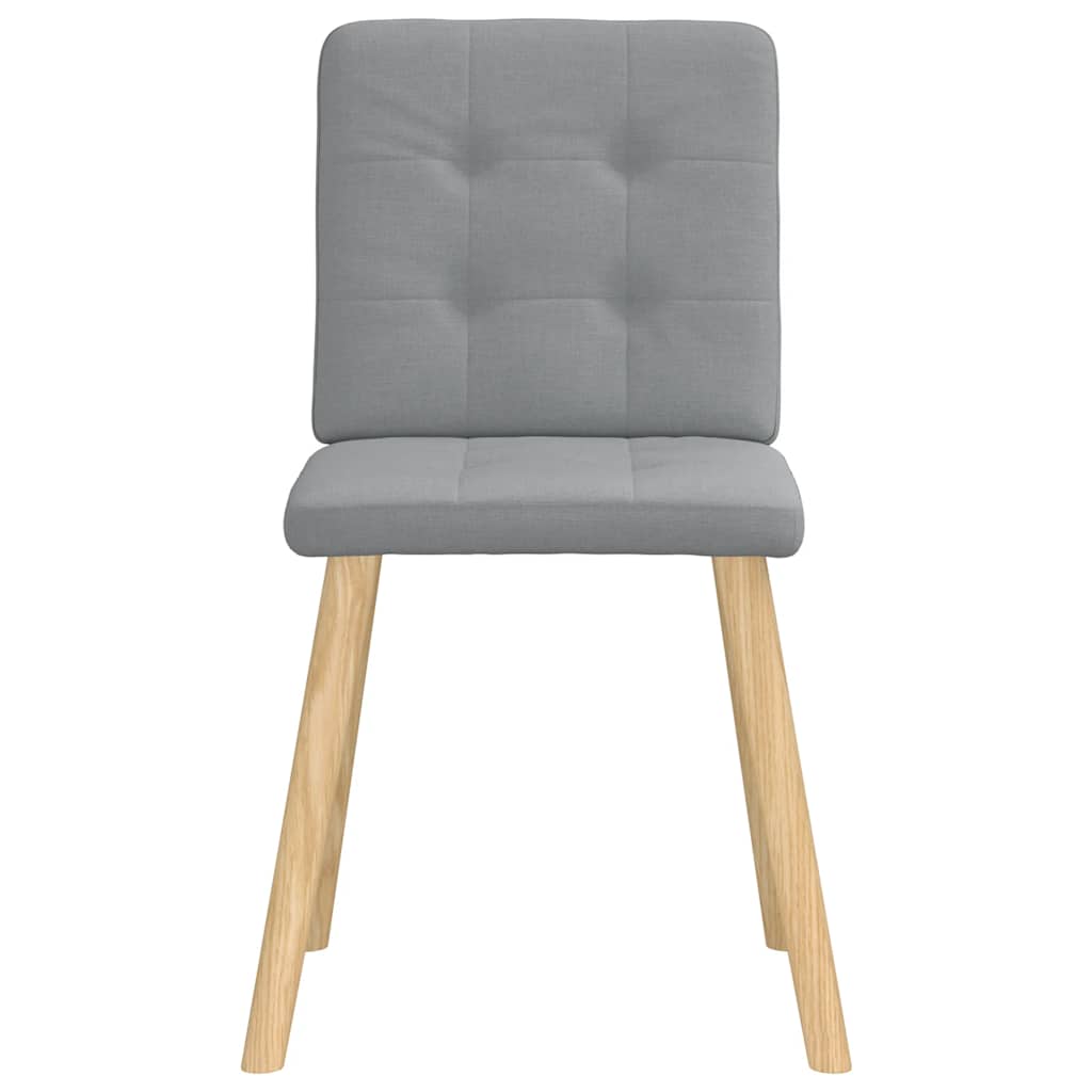 Matstolar 6 st ljusgrå tyg