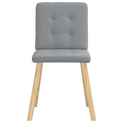 Matstolar 6 st ljusgrå tyg