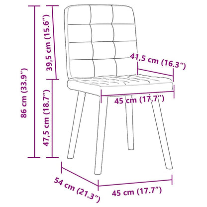 Matstolar 6 st mörkgrå tyg