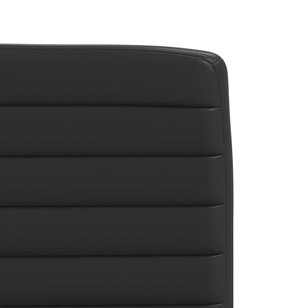 Matstolar 6 st svart konstläder