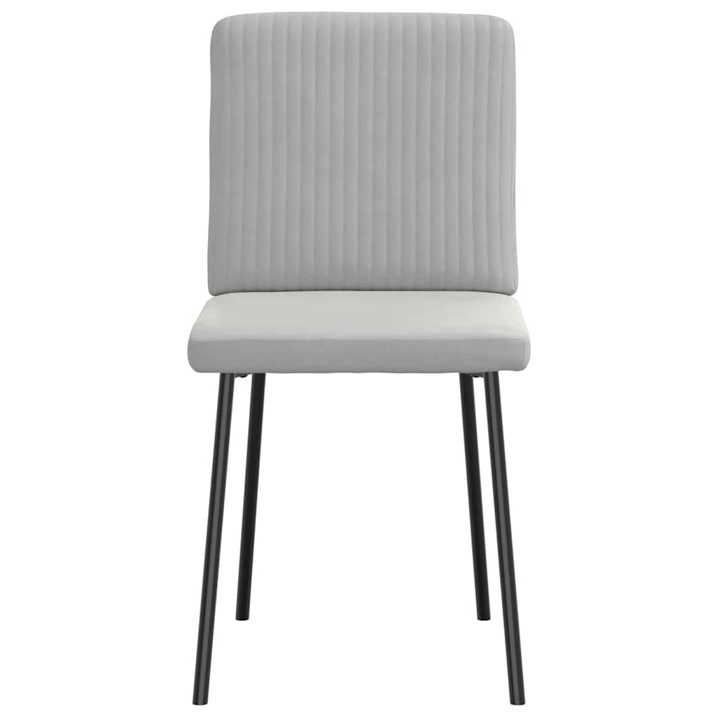 Matstolar 6 st ljusgrå sammet