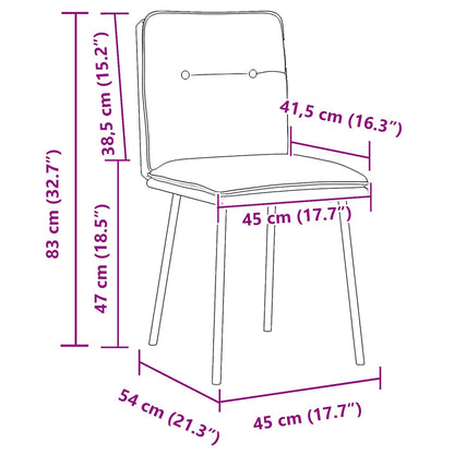 Matstolar 6 st svart sammet