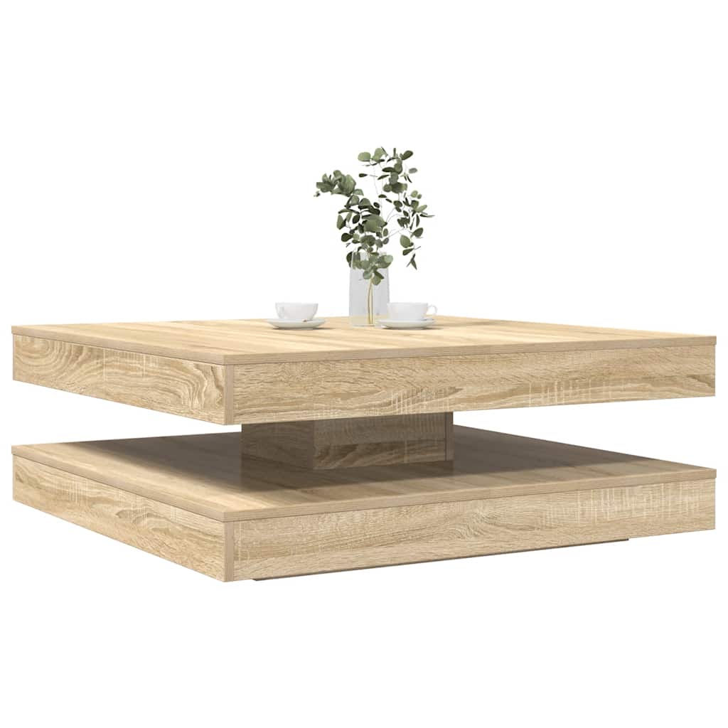 Soffbord Sonoma Ek 360 grader vridbart 90x90x34,5 cm