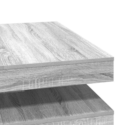 Soffbord Sonoma Grå 360 grader vridbart 90x90x34,5 cm