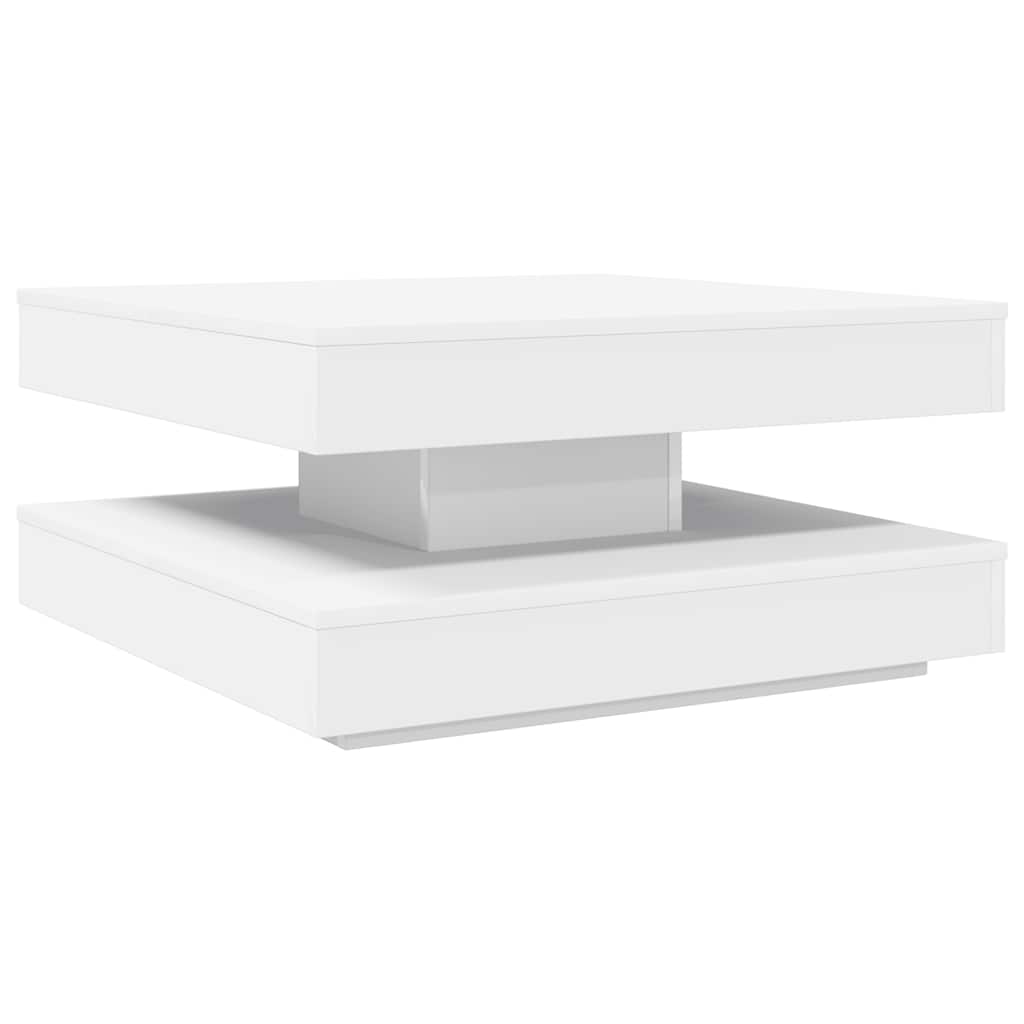 Soffbord 360 grader vridbart vit 70x70x34,5 cm