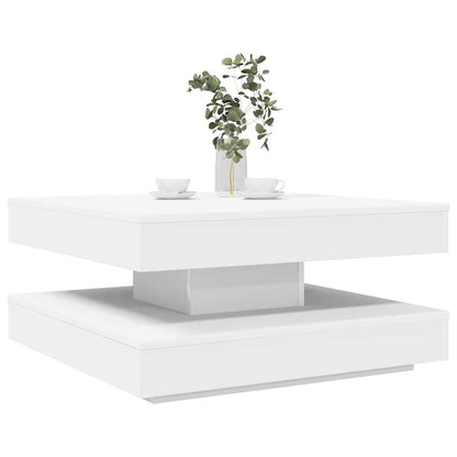 Soffbord 360 grader vridbart vit 70x70x34,5 cm