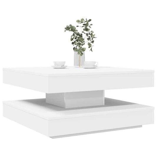 Soffbord 360 grader vridbart vit 70x70x34,5 cm
