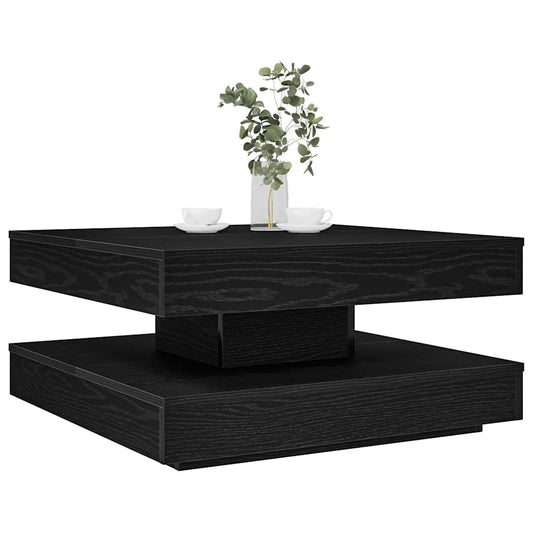 Soffbord 360 grader vridbart svart 70x70x34,5 cm