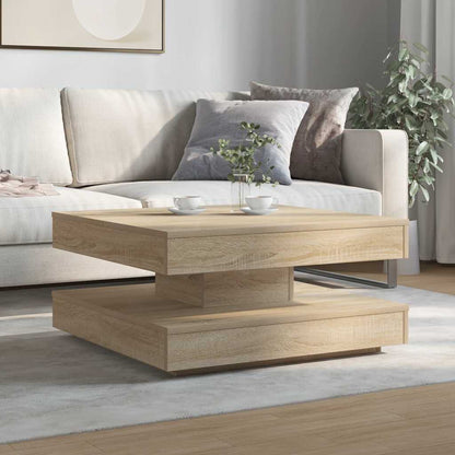Soffbord 360 grader vridbart sonoma-ek 70x70x34,5 cm