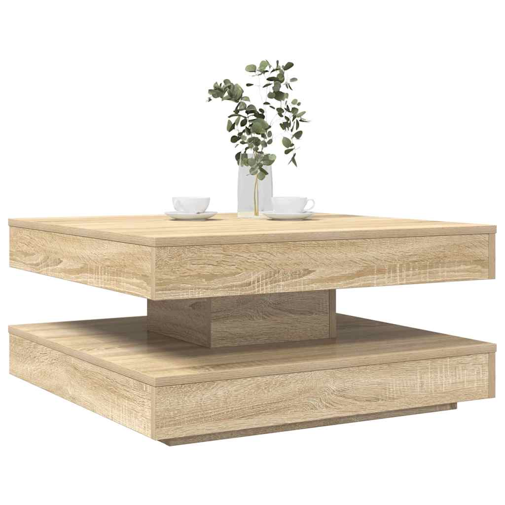 Soffbord 360 grader vridbart sonoma-ek 70x70x34,5 cm