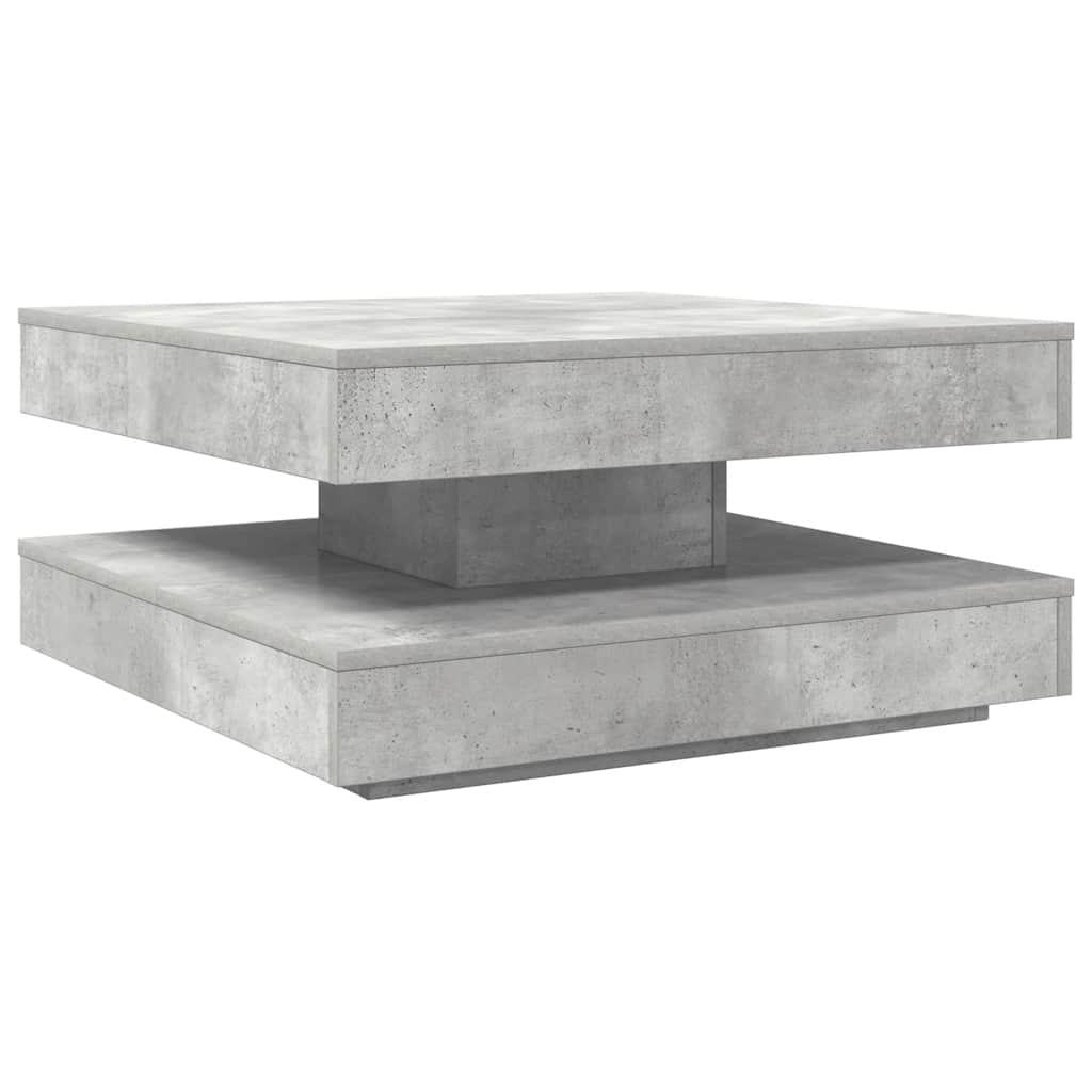 Soffbord Betonggrå 360 grader vridbart 70x70x34,5 cm