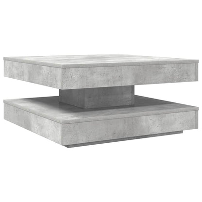 Soffbord Betonggrå 360 grader vridbart 70x70x34,5 cm