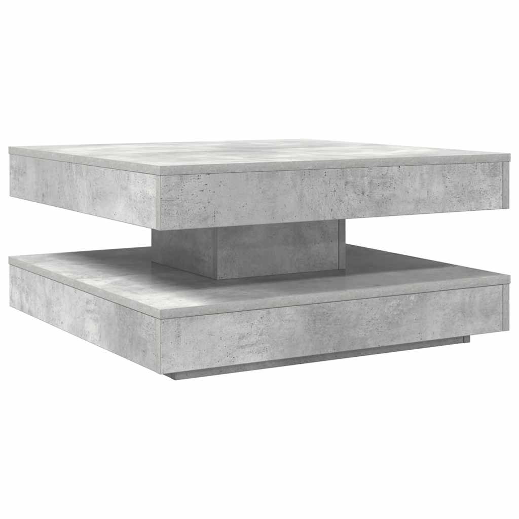 Soffbord Betonggrå 360 grader vridbart 70x70x34,5 cm