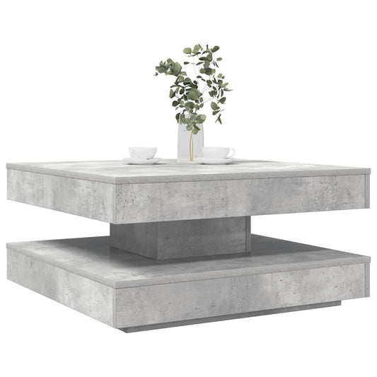 Soffbord 360 grader vridbart betonggrå 70x70x34,5 cm