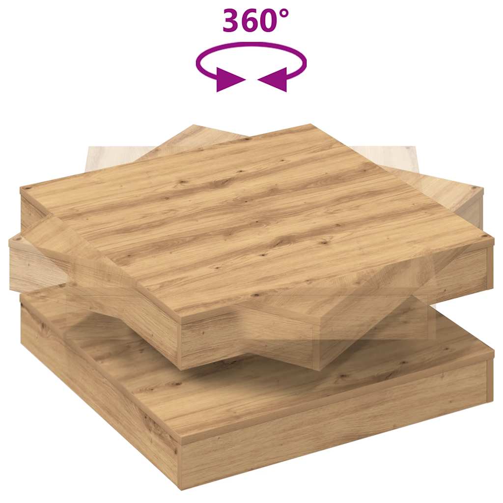 Soffbord 360 grader vridbart artisan ek 70x70x34,5 cm