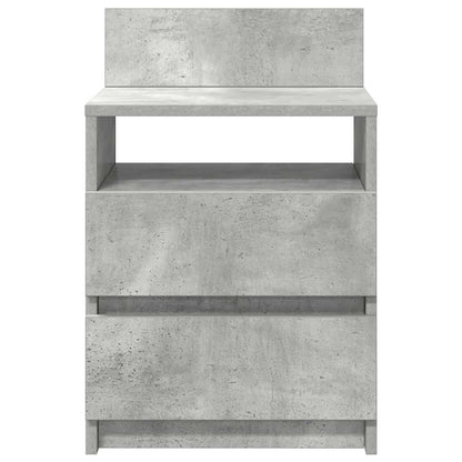 Sängbord 2 st med 2 lådor betonggrå 40x33x60 cm