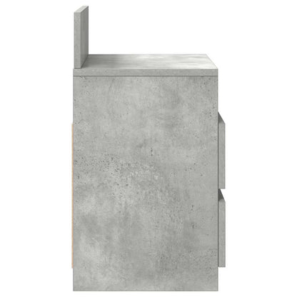 Sängbord 2 st med 2 lådor betonggrå 40x33x60 cm