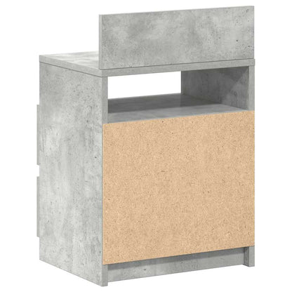 Sängbord 2 st med 2 lådor betonggrå 40x33x60 cm