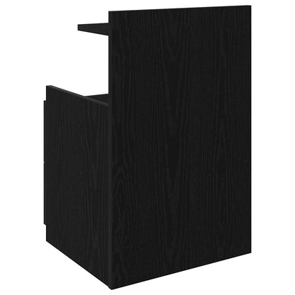 Sängbord 2 st med 2 lådor svart 40x36,5x62 cm