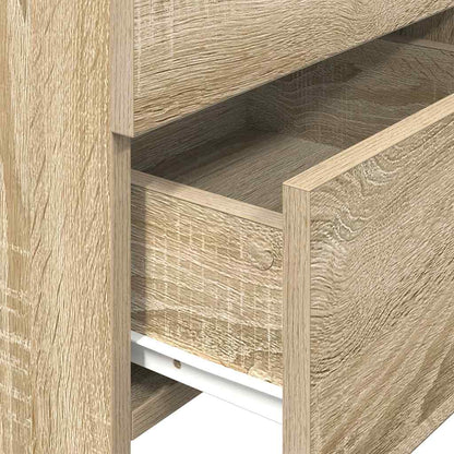 Sängbord 2 st med 2 lådor Sonoma ek 40x36,5x62 cm