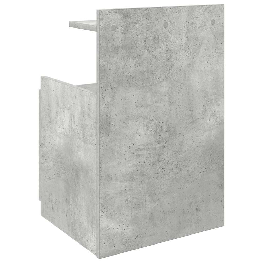 Sängbord 2 st med 2 lådor betonggrå 40x36,5x62 cm