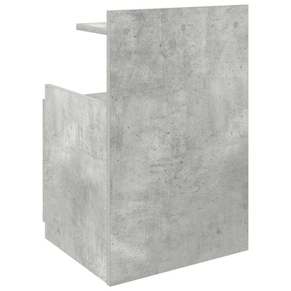 Sängbord 2 st med 2 lådor betonggrå 40x36,5x62 cm