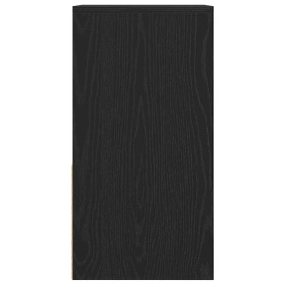 Sängbord 2 st med låda svart ek 35x34x66,5 cm